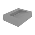 thumbnail image 3 of Pyramid 24" Solid Surface Stone Bathroom Sink in Gray with No Hole, 3 of 3