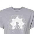 thumbnail image 3 of Disney Frozen 2 - Elsa Snowflake - Juniors Cropped Cotton Blend T-Shirt, 3 of 5