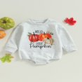 thumbnail image 2 of Halloween Bébé Fille Garçon Citrouille Imprimé Sweat-Shirt Romper Manches Longues Combinaisons Vêtements, 2 of 7