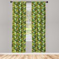 thumbnail image 3 of Ambesonne Jungle Curtains, Lazybones With Branch Print, Pair of 28"x84", Olive Green Dark Yellow, 3 of 4