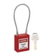 thumbnail image 1 of Candados Lockout Tagout de 3.3 pulgadas con llave igualada, candado de seguridad de plástico rojo, 1 of 4