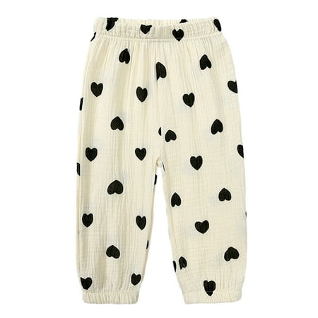 

KYAIGUO Kids Toddler Boys Girls Sweatpants Jogger Pants Unisex Pants Casual Trousers Elastic Waist Trousers Sweat Pants 1-8 Years Floral Spring Summer Mosquito Repellent Pants