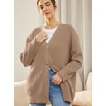 thumbnail image 2 of Women's Cardigan 2023 Open Front Oversized Button Lightweight Sweaters V Neck Loose Cardigans Knit Outwear, 2 of 8