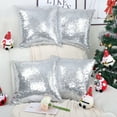thumbnail image 3 of Unique Bargains 4 Pack Sequins Decorative Throw Pillow Cover 18" x 18" Silver, 3 of 8