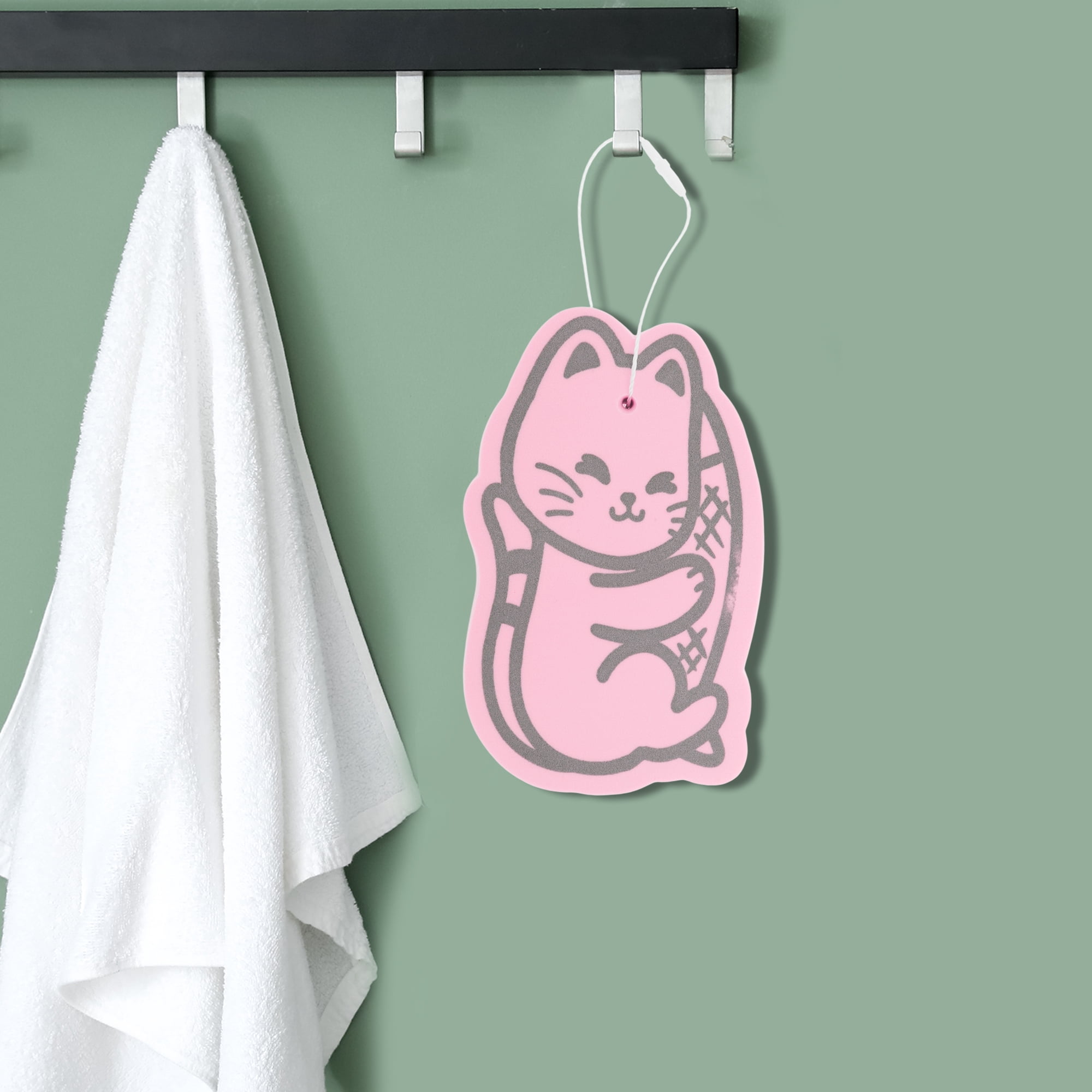 Unique Bargains Civet Cat Pattern Bath Sponge Body Scrubber 1 Pc Pink