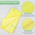 thumbnail image 3 of Microfiber Dish Cloth for Washing Dishes Dish Washing Rags Best Kitchen Washcloth Cleaning Cloths Wash Cloths with Poly Scour Side 12Inchx12Inch 10 Pack Yellow, 3 of 5