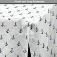 thumbnail image 4 of Anchor Dog Crate Cover, Yacht Ship Cruise Sailing Themed Pattern Checkered Style Holiday Travel, Easy to Use Pet Kennel Cover for Medium Large Dogs, 35" x 23" x 27", Navy Blue White, by Ambesonne, 4 of 6