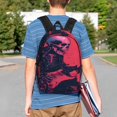 thumbnail image 4 of Lukts Rock Skull Guitarist Pattern 15 Inch Student Backpack, Waterproof Laptop Backpack with Adjustable Shoulder Straps, Lightweight Travel, Campus Backpack, Unisex, 4 of 6