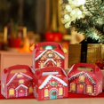 thumbnail image 6 of 20pcs Christmas House Gift Box Kraft Paper Packaging Boxes Cake Candy Storage Boxes Xmas Party Favors Boxes, 6 of 7