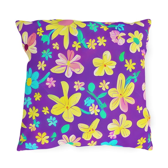 Outdoor Pillow In Flower Pattern