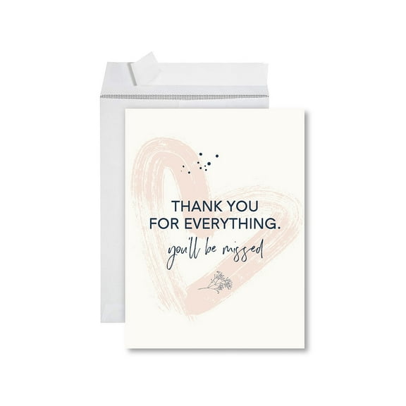 Koyal Wholesale Funny Farewell Jumbo Card, 8.5 x 11 inch, Paper-No Lines, White