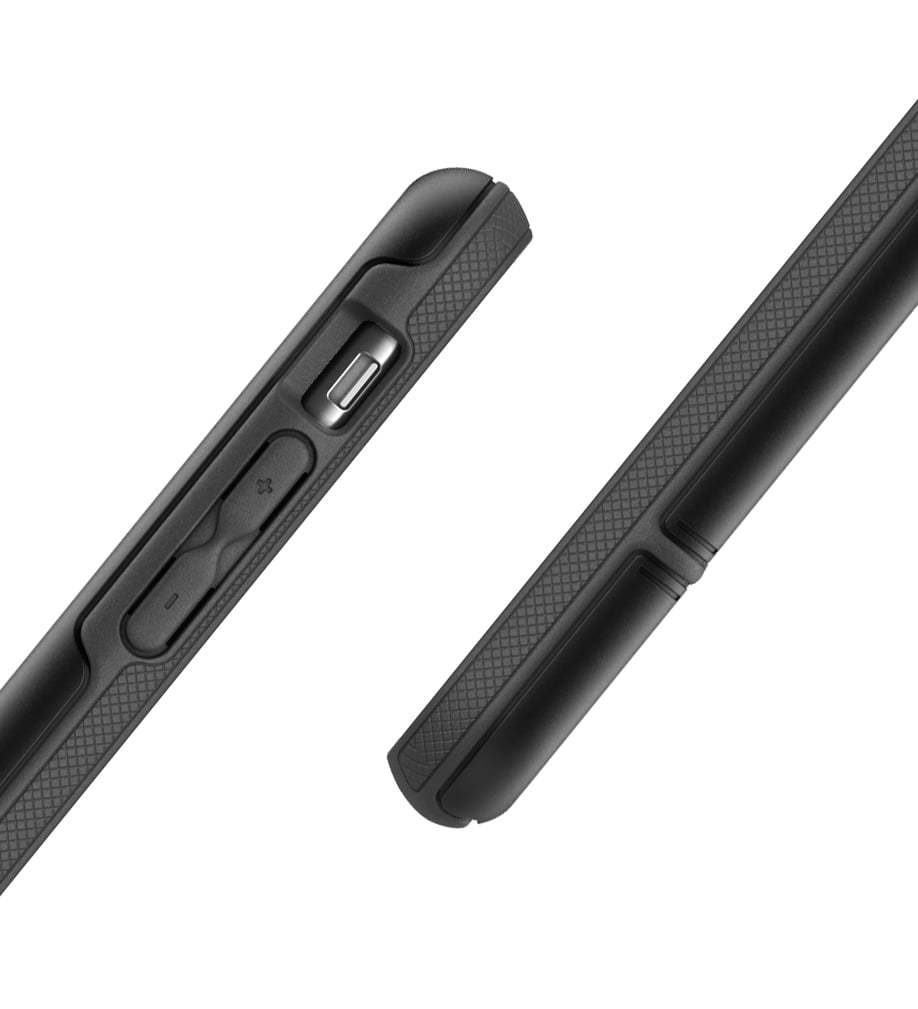 Encased iPhone SE Belt Clip Holster Case (2020/2022 Rebel Armor) Protective Rugged Full Body Cover with Holder (Black)