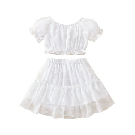 

KI-8jcuD Girl Outfits Size 10-12 Toddler Girls Summer Children S Suit Girls One Shoulder Jacquard Short Sleeve Tops Half Skirt 2Pcs Sets Outfits Bundle Baby Girl First Thanksgiving Baby Girl Girl At