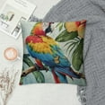 thumbnail image 2 of Shiartex Tropical Birds Toucan Throw Pillow Covers Parrots Flowers Leaves Outdoor Decorative Pillows Cushion Cases for Couch Sofa Bed Home Decor White, 2 of 5
