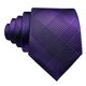 thumbnail image 4 of Set de Corbata Barry.Wang de Seda Rayada Morado y Negro 150 cm, 4 of 6