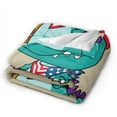 thumbnail image 2 of Kll Fleece Blanket Plush Throw Blanket Cool Dino Playing Skateboard,Soft Fuzzy Cozy Flannel Blanket For Couch Sofa Bed.(60"X50"), 2 of 9