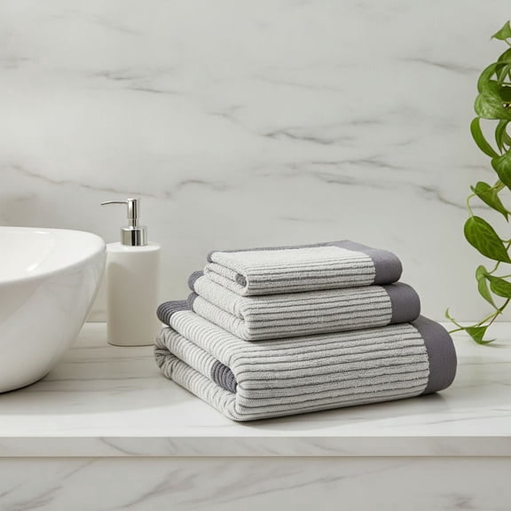 ROSOZ 3-Piece 400GSM 32-Ply Cotton Towel Set – 13.4" Face, 27.6"x55.1" Bath, 13.8"x29.5" Hand – Ultra Thick & Quick Dry
