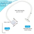 thumbnail image 2 of Uxcell Retractable Remote Control Tether, Square Security Cable Lanyard Lock with Adjustable Clasp Adhesive White, 2 of 6
