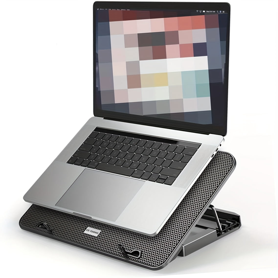 Laptop Cooling Pad 6 High Performance Fans Silent Cooling Pad For Laptop Adjustable Height Sturdy Stand