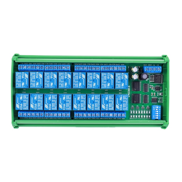 Módulo Interruptor RS485 Placa Relé Durable 16 Canales Útil