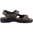 thumbnail image 4 of ABSOLUTE FOOTWEAR Mens Touch and Close Summer Holiday Strap Sports Sandals - Brown - US 9, 4 of 7