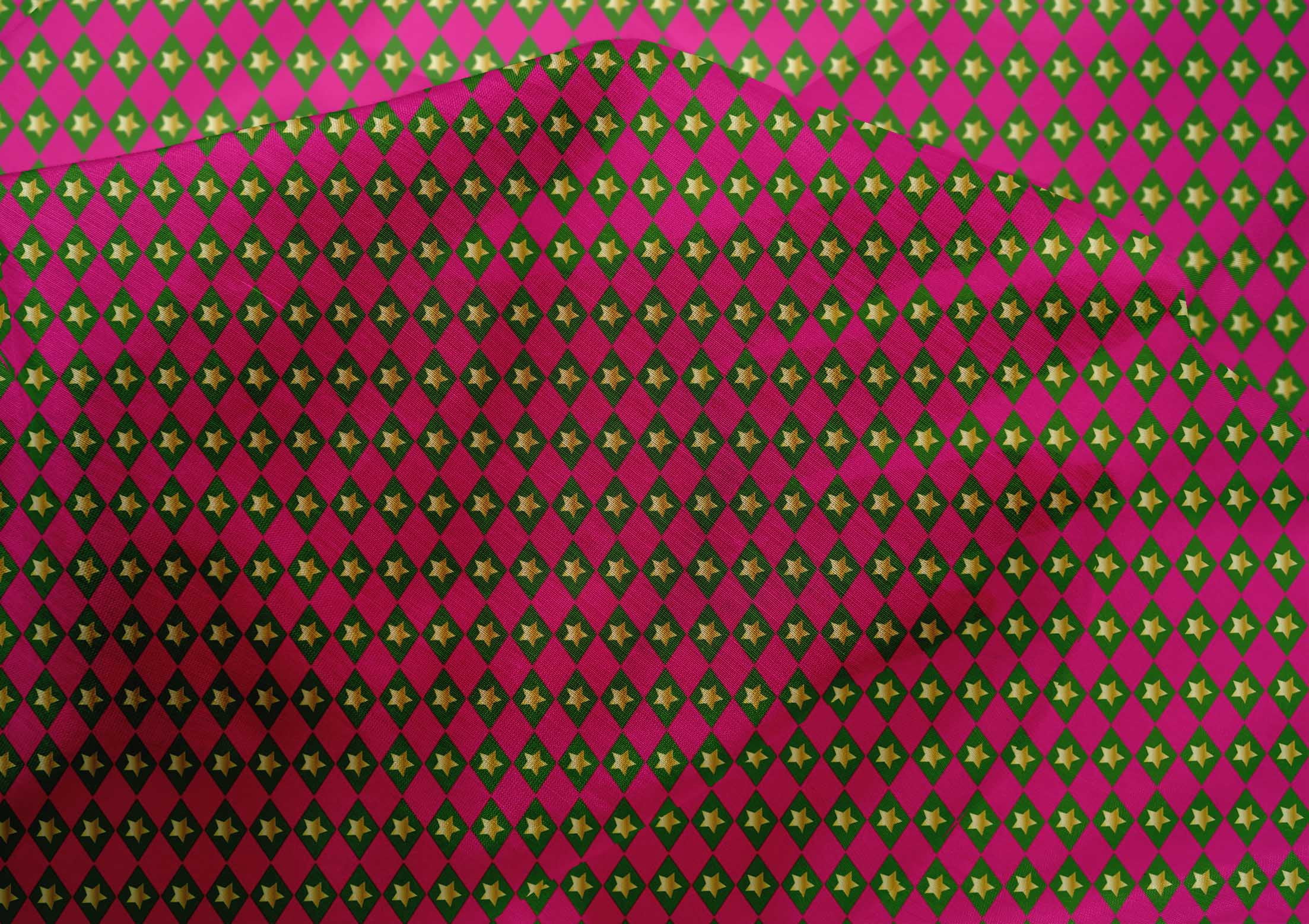 oneOone Cotton Silk Fuschia Pink Fabric Christmas Sewing Craft Projects Fabric Prints By Yard 42 Inch Wide
