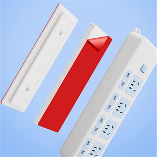 Plug Holder Wall-Mount Self Adhesive Power Strip Fixator Socket Cable Fixer Rack