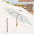thumbnail image 2 of Ainfox 7.5ft Boho Fringe Patio Umbrella with Solar LED Lights, UV Protected Outdoor Umbrella, White, 2 of 7