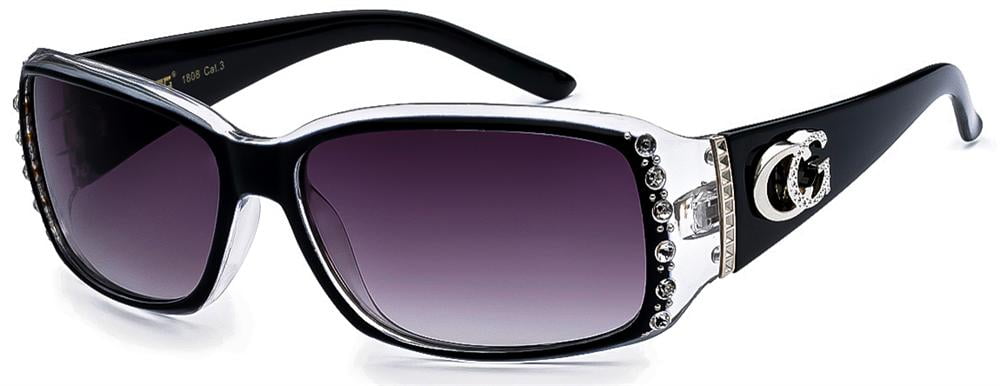 CG Eyewear Sunglasses Womens Oversized Square Rhinestones Fashion 