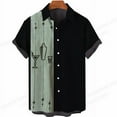 thumbnail image 1 of Chemise à Manches Courtes Style Hawaïen Imprimée 3D pour Hommes et Femmes, Chemise Décontractée Ample, Chemise Professionnelle à Col Roulé pour la Plage, 1 of 5