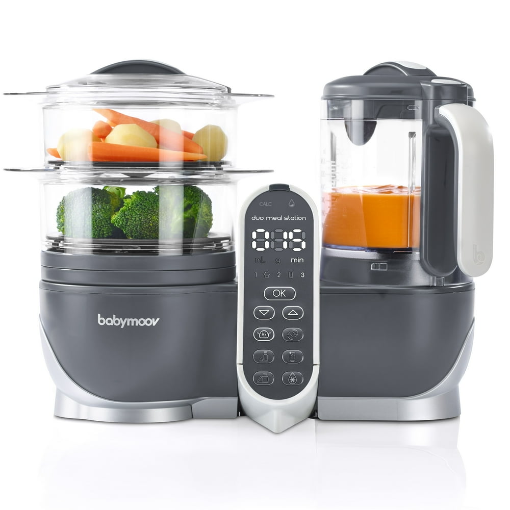Babymoov Duo Meal Station - 6 in 1 Food Maker with Steam Cooker, Blend