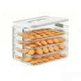 thumbnail image 5 of Tong Airtight Food Storage Container With Leakproof Lids For Fresh Cabinets And Pantries Clear Square Organizer Jar For Leftovers And Meal Prep Stackable 4 End, 5 of 5