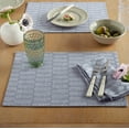 thumbnail image 4 of Martha Stewart Honeycomb Modern Farmhouse Reversible Fabric Placemat 4-Pack Set, Blue, 13"x17.5", 4 of 8