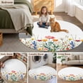 thumbnail image 6 of Watercolor Spring Round Area&nbsp;Rug 3ft Colorful Floral Plants Romantic Garden Non-Slip&nbsp;Washable Circle Rugs Soft Felt Indoor Floor Mat for Bedroom Kitchen Living Room Bathroom, 6 of 9