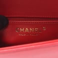 thumbnail image 4 of Pre-Owned Chanel Boy Small Shoulder Bag Handbag Leather Boa Women's Red AS3350, 4 of 10