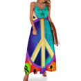 thumbnail image 1 of Vestido sin mangas con el símbolo de la paz Groovy vestidos para mujer Vestidos elegantes, 1 of 7