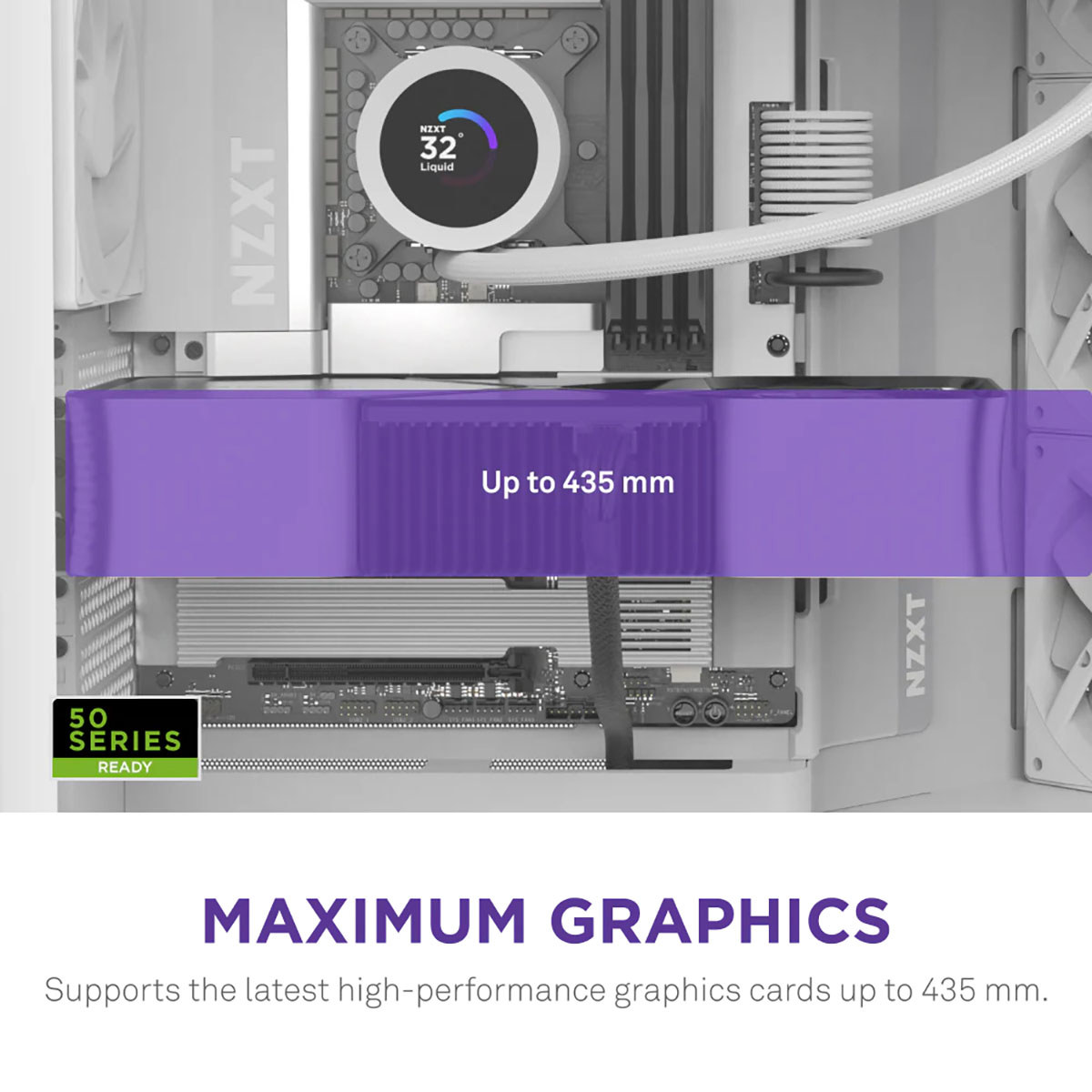 NZXT CMH92FW01 H9 Flow ATX Mid-Tower PC Case Dual Chamber White