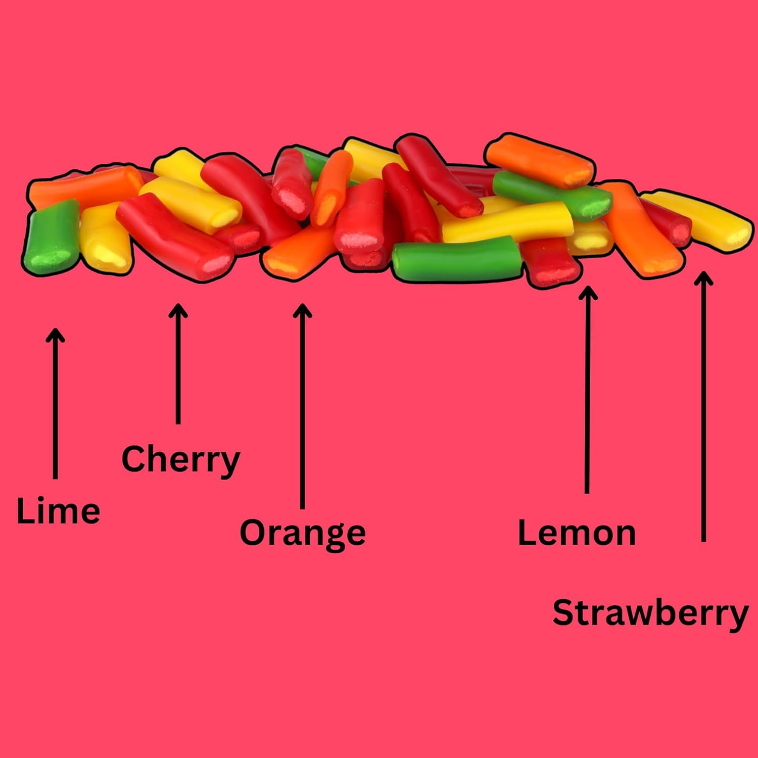 Mike & Ike Filled Licorice Bites, 3 Ounce Bag - 12 Count Display Box