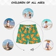 thumbnail image 6 of Pizza Green Pattern Swim Trunks Quick Dry Beach Pool Board Shorts Lightweight Stylish Print Sizes 2T to XL, 6 of 8