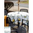 thumbnail image 5 of Outdoor Tablecloth with Umbrella Hole for Patio/Picnic/Party/Camping, Daisy Eucalyptus Waterproof Table Cloth Square Cover Washable, Farmhouse Weeping Botanical (54"x 54"), 5 of 8