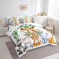 thumbnail image 4 of Feelyou Cute Leopard Cheetah Twin Bedding Sets 7-Piece for Child, Kawaii Hippo Elephant Bedding Comforter Set, Jungle Animal Party Reversible Sheet Sets, Luxury Bedroom Decor, 4 of 9