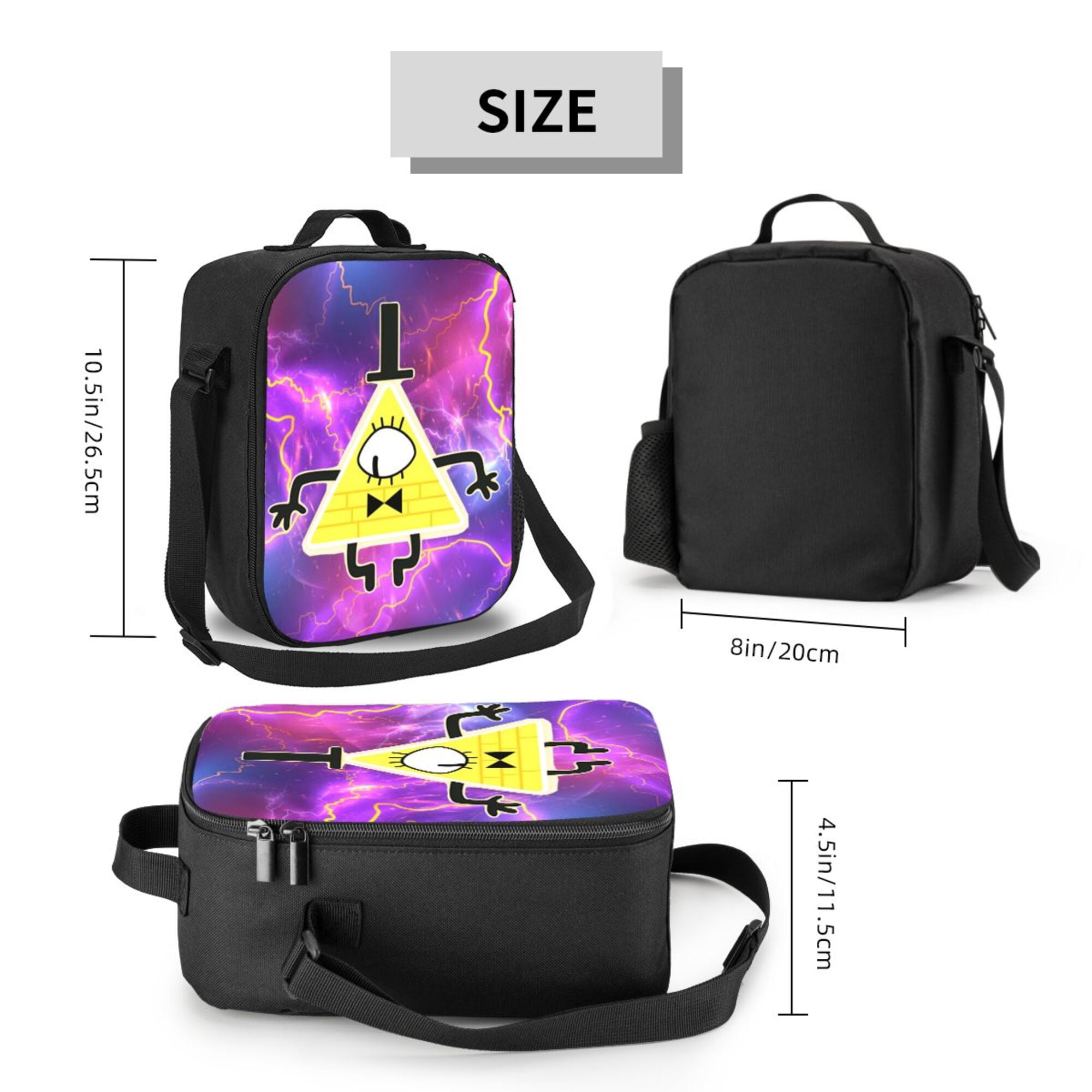 Gravity Falls Bill Cipher Lunch Box Portable Lunch Bag Woman Man Teen Work Office With Lunch Storage Bag Reusable