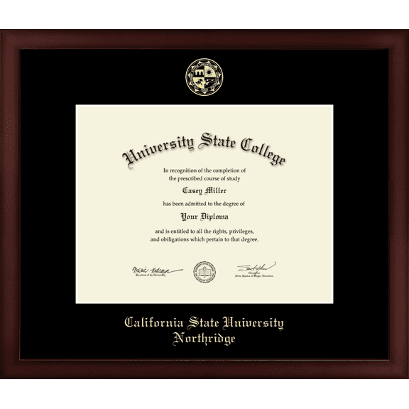 California State University Northridge Diploma Frame, Document Size 11" x 8.5"