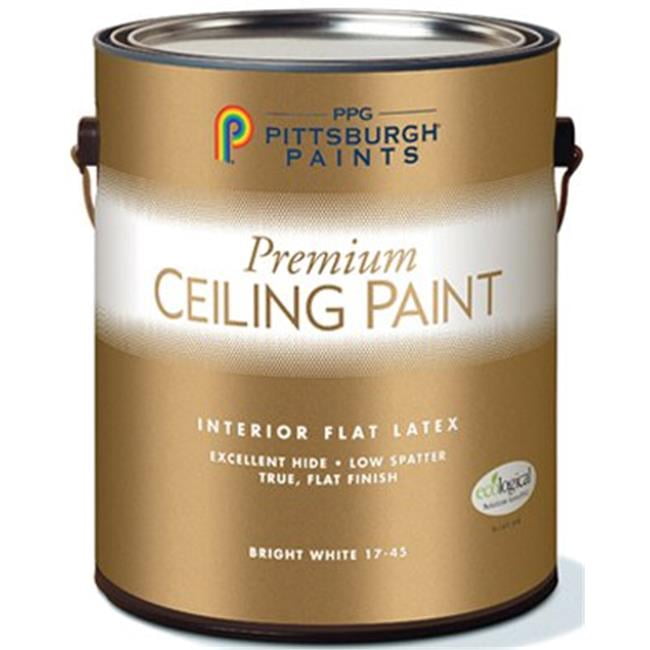 PPG Paints 174501 1 gal Interior Flat Latex Paint, Bright White