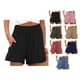 thumbnail image 4 of Pantalones Cortos Fruncidos De Verano, Pantalones Cortos De Entrenamiento, Poliéster De Moda, Elegante Bolsillo Informal Para Mujeres Para Correr Yoga EOTVIA No, 4 of 6