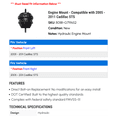 thumbnail image 2 of Engine Mount - Compatible with 2005 - 2011 Cadillac STS 2006 2007 2008 2009 2010, 2 of 2
