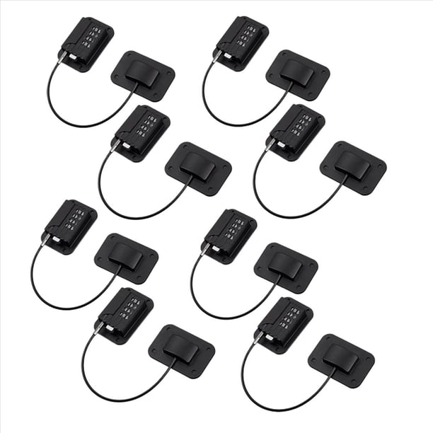 Paquete de 8 Cerraduras de Nevera con CóDigo de Combinación, Cerradura de Nevera para NiñOs, Cerraduras de Seguridad para Ventanas de Armario, Cerradura de Puerta para Bebés