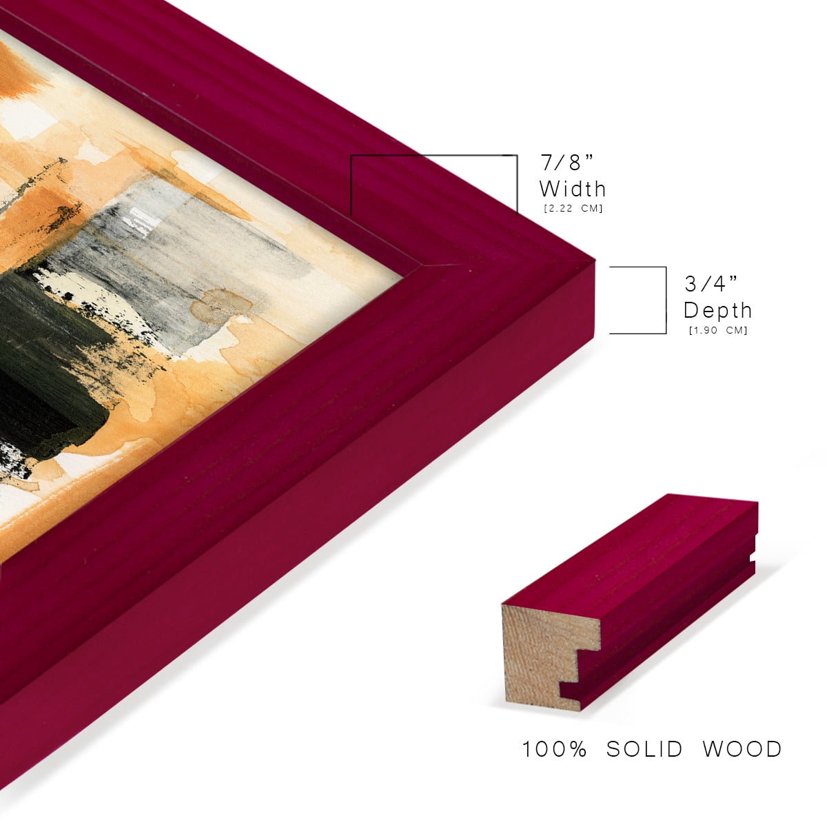 Seria III - Framed Print w/glass - Cherry Red