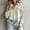 Blue, variant on Striped Cute Summer Tops for Women Button Down Pleated Back Blouson Collared Long Sleeve Shirts Relaxed Fit Work S