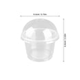 thumbnail image 3 of 20 vasos desechables transparentes para cupcakes, gelatina, mousse y ensalada con tapas, 3 of 7